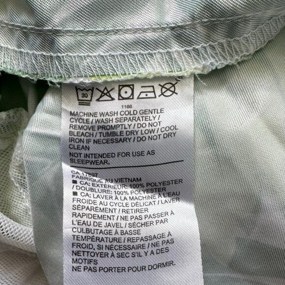 Janie & Jack Swim Trunks Boys Size 7 White Green Tropical Drawstring Waist - Picture 11 of 12